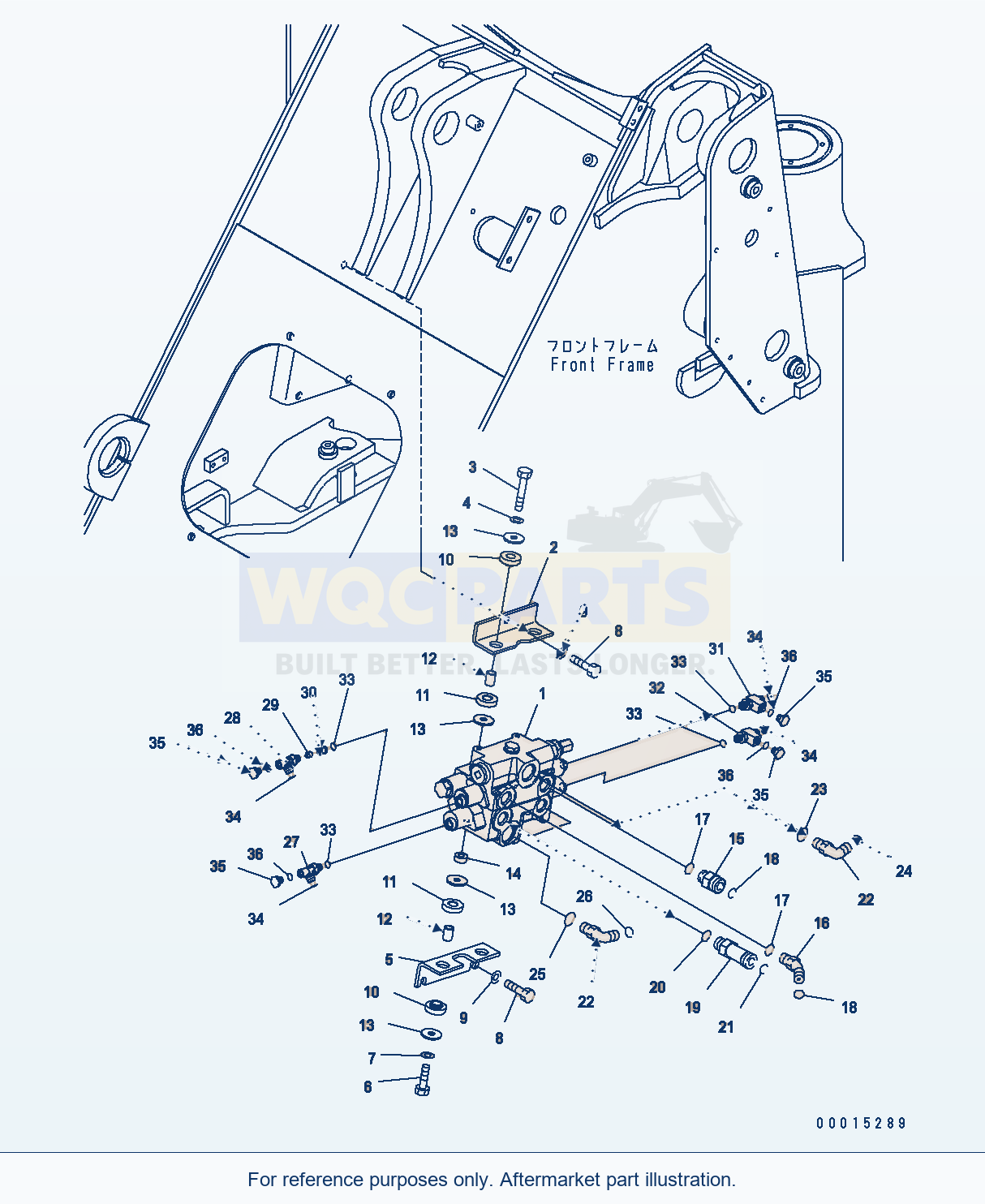 Komatsu WA200-5 Main Valve Serial H50001 - UP parts diagram