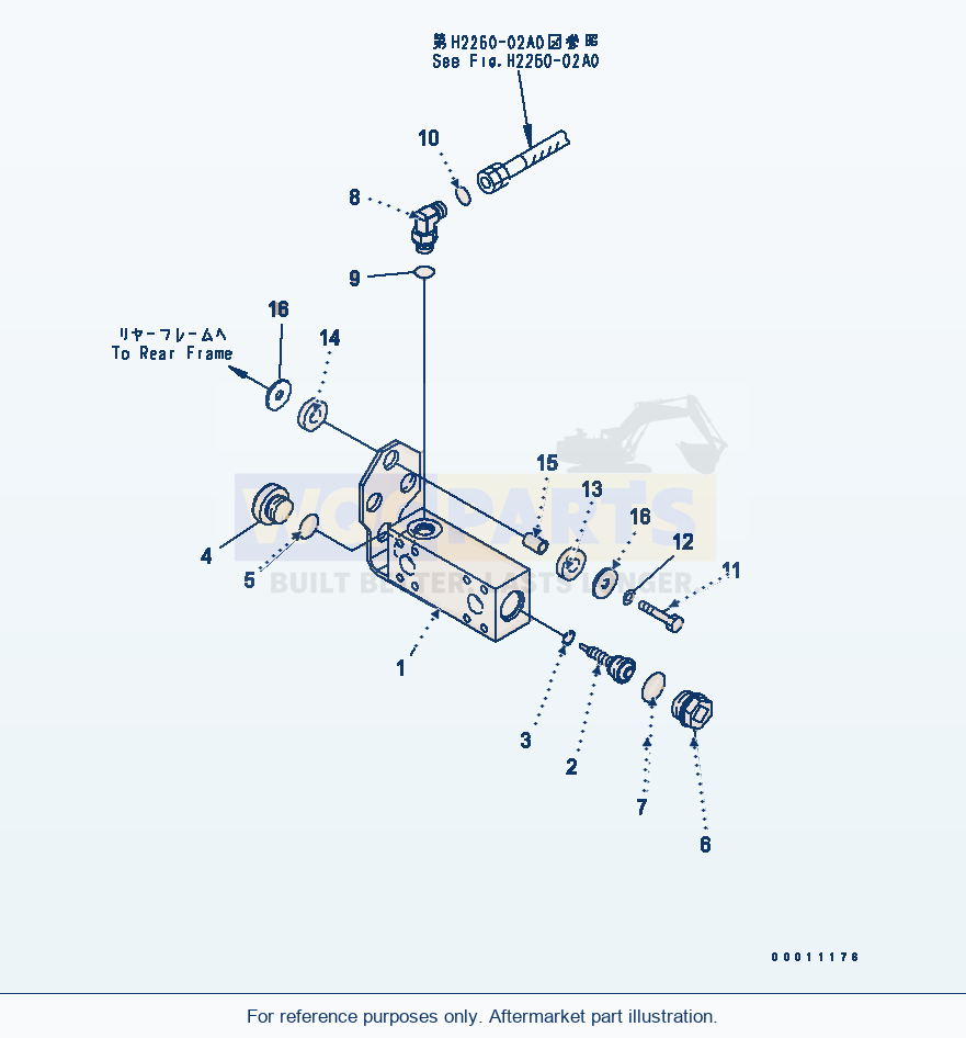 Komatsu WA200-5 Hydraulic Piping (Valve) Serial 65001-UP parts diagram