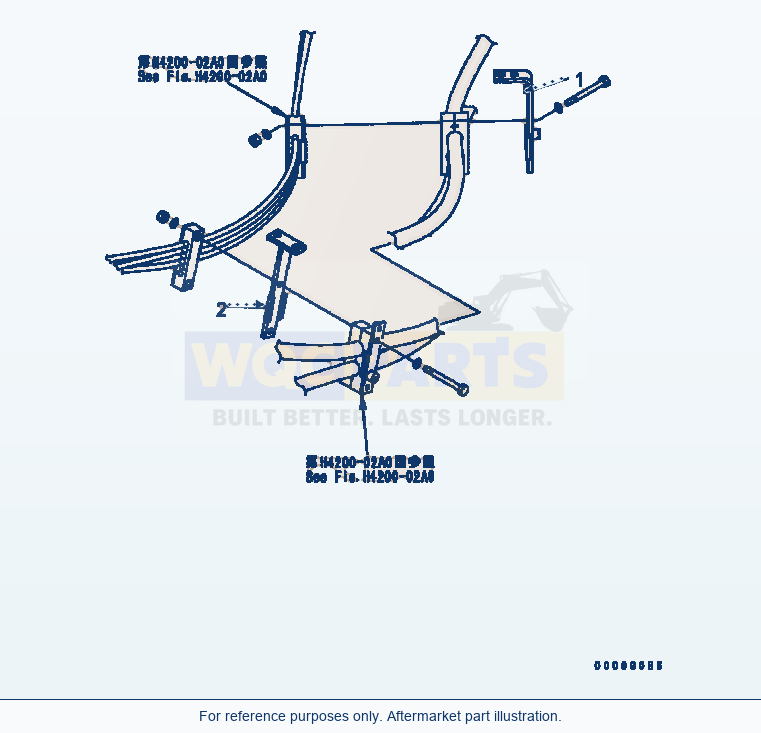 Komatsu WA200-5 Hydraulic Piping parts diagram