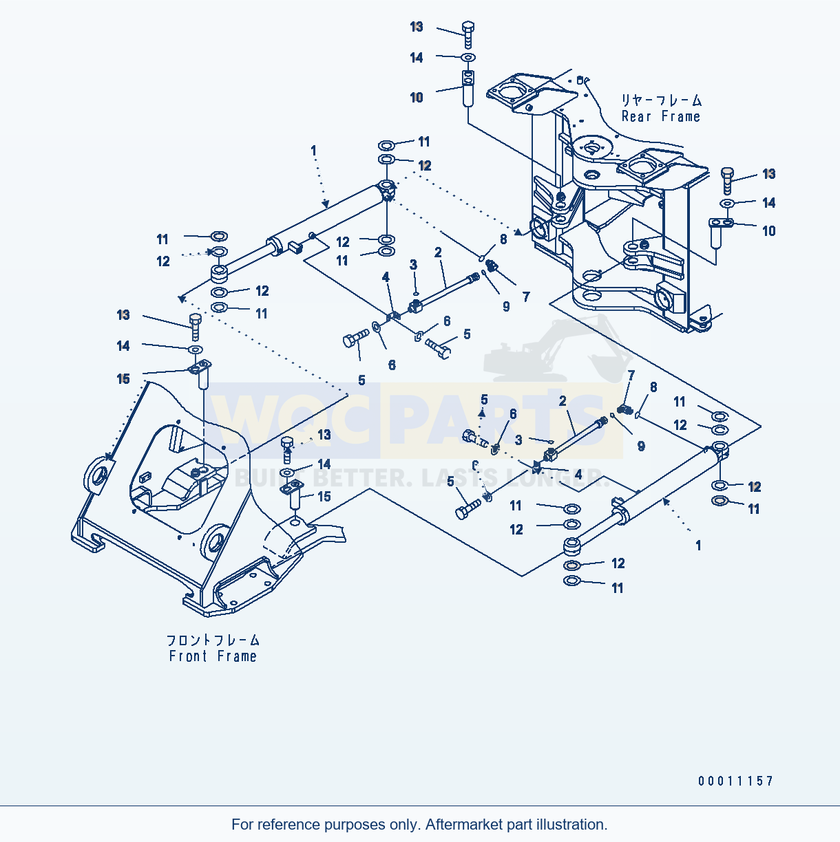 Komatsu WA200-5 Steering Cylinder Serial H50001 - UP parts diagram