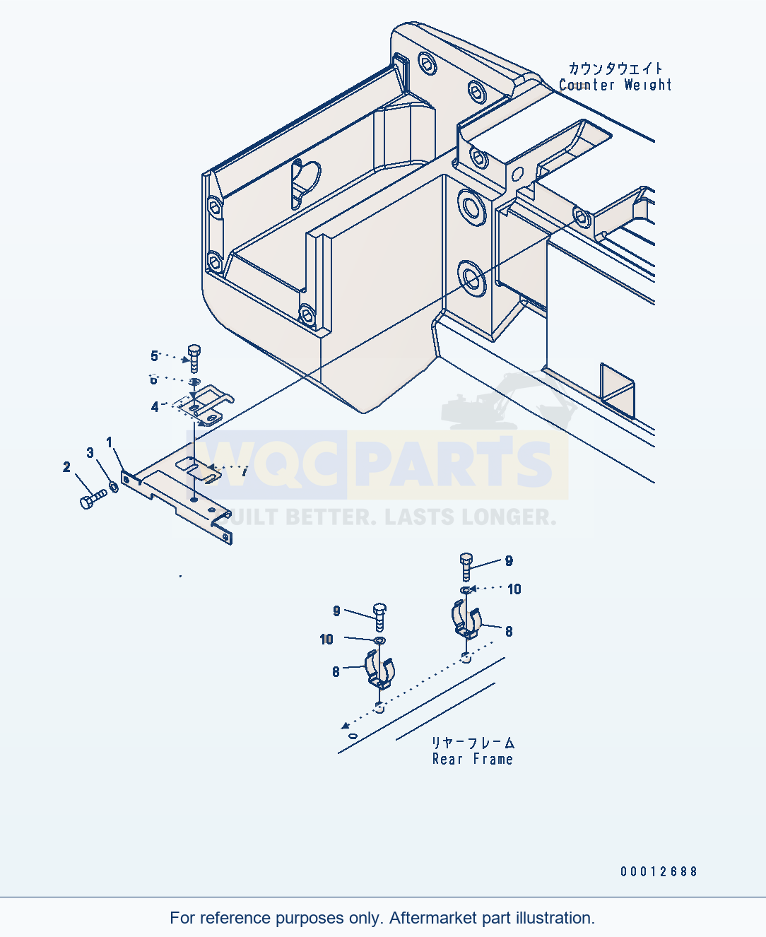 Komatsu WA200-5 Hood (Cover And Striker) Serial H50001 - UP parts diagram