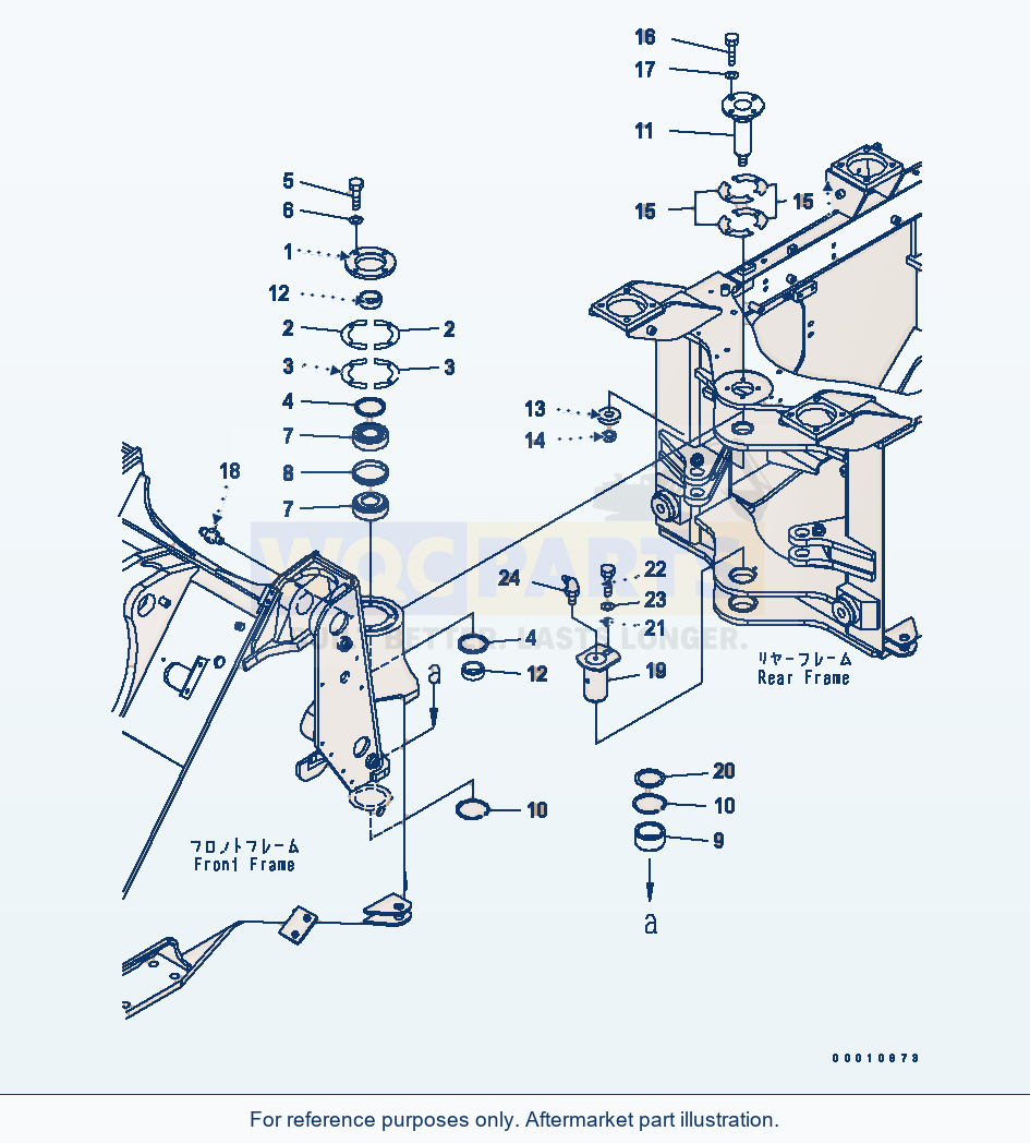 Komatsu WA200-5 Hinge Pin Serial 65001-UP parts diagram