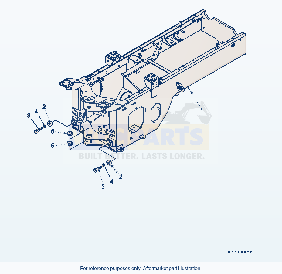 Komatsu WA200-5 Rear Frame Serial 65001-UP (OVERSEAS VERSION) parts diagram