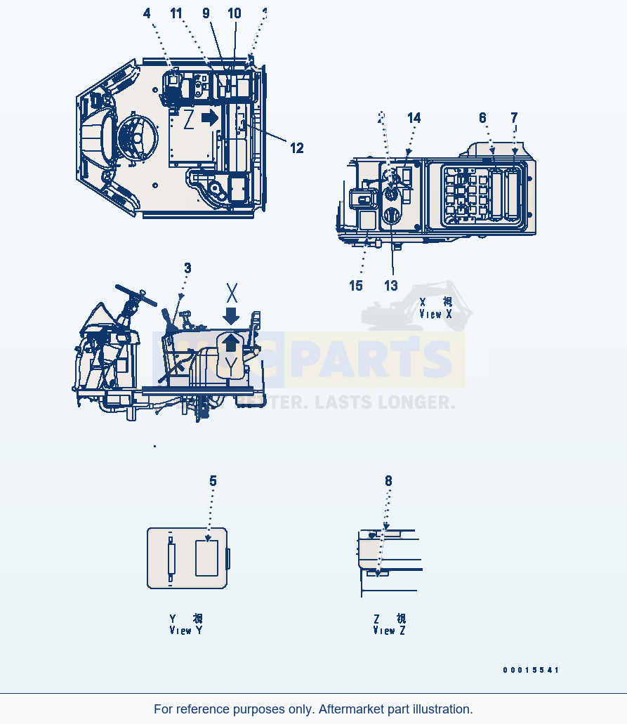 Komatsu WA200-5 Mark And Plates (Floor Decal) (English) parts diagram