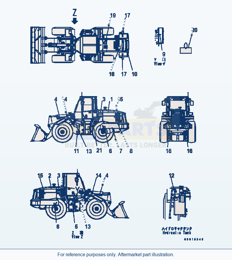 Komatsu WA200-5 Marks And Plates (Spanish) (#B10153-) parts diagram