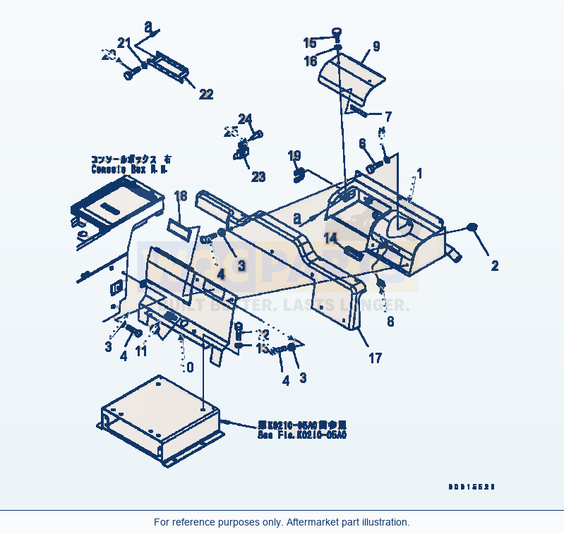 Komatsu WA200-5 Cool And Heat Box (Air Conditioner Less) parts diagram