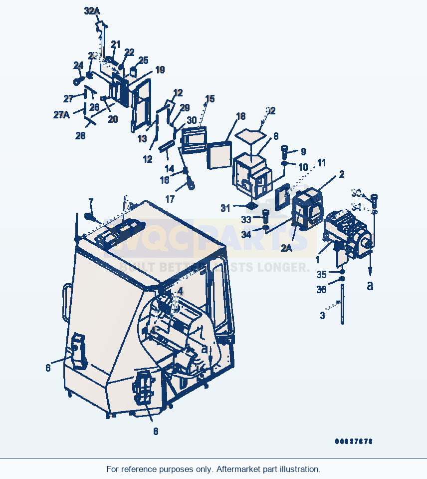 Komatsu WA200-5 Floor (Air Conditioner) Serial B10001-UP parts diagram