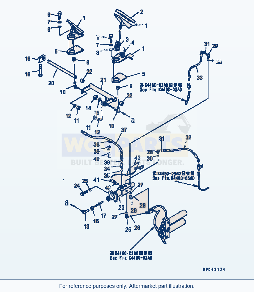 Komatsu WA200-5 Floor (Brake Control) (#B10001-) parts diagram