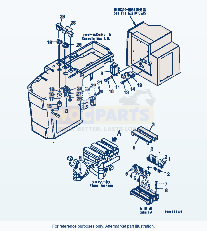 Komatsu WA200-5 Floor (Electrical Parts) (E.C.S.S Less) parts diagram
