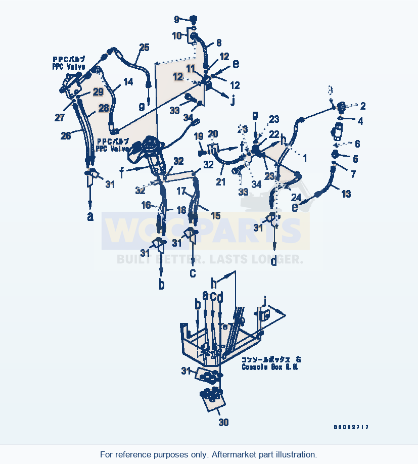 Komatsu WA200-5 Floor (Loader Control) parts diagram