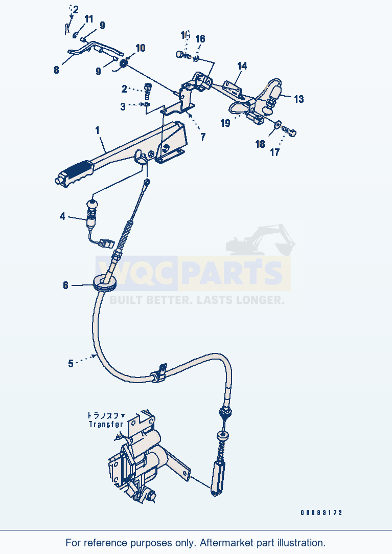Komatsu WA200-5 Floor (Parking Brake)(#69298-) parts diagram