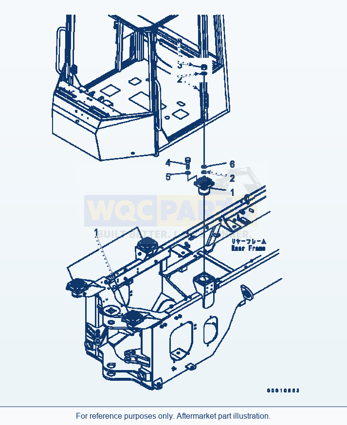 Komatsu WA200-5 Floor Support Serial B10001-UP parts diagram