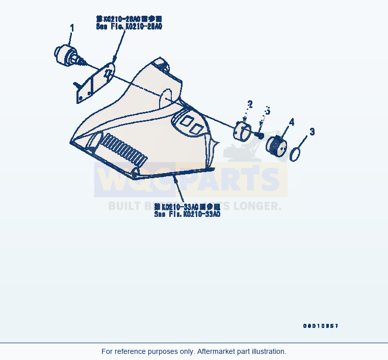 Komatsu WA200-5 Floor (Wiper Switch) Serial B10001-UP parts diagram