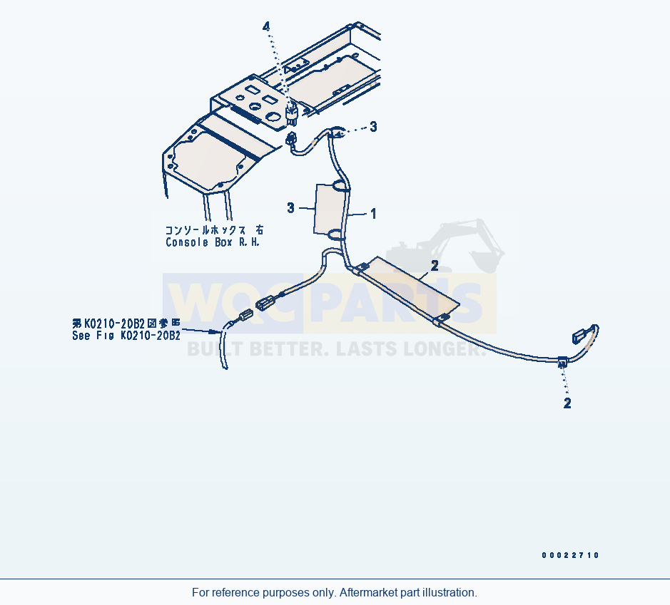 Komatsu WA200-5 Multi Coupler Harness parts diagram