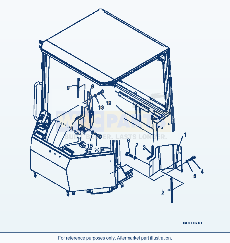 Komatsu WA200-5 Open Cab (Cover) parts diagram