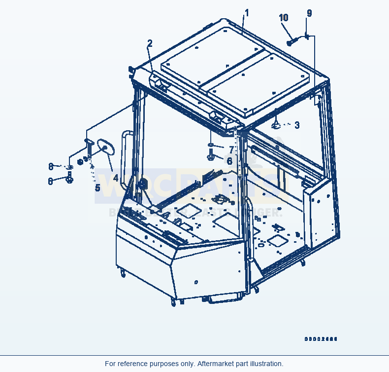 Komatsu WA200-5 Open Cab (Roof Lining) parts diagram