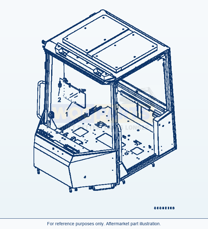 Komatsu WA200-5 Open Cab (Sun Visor) parts diagram