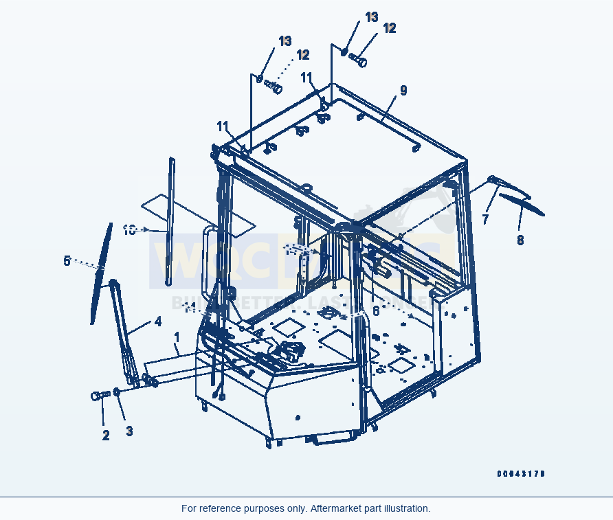 Komatsu WA200-5 Open Cab (Wiper) parts diagram