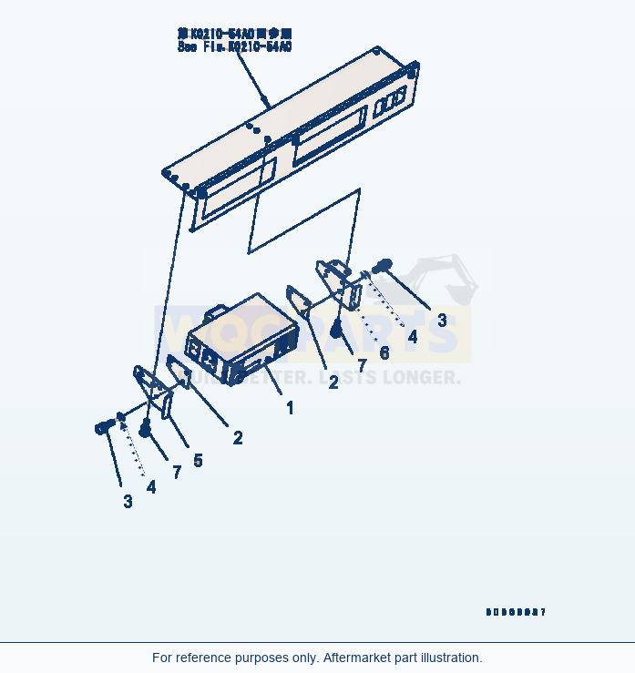 Komatsu WA200-5 Radio (Cassette, Am,Fm) parts diagram