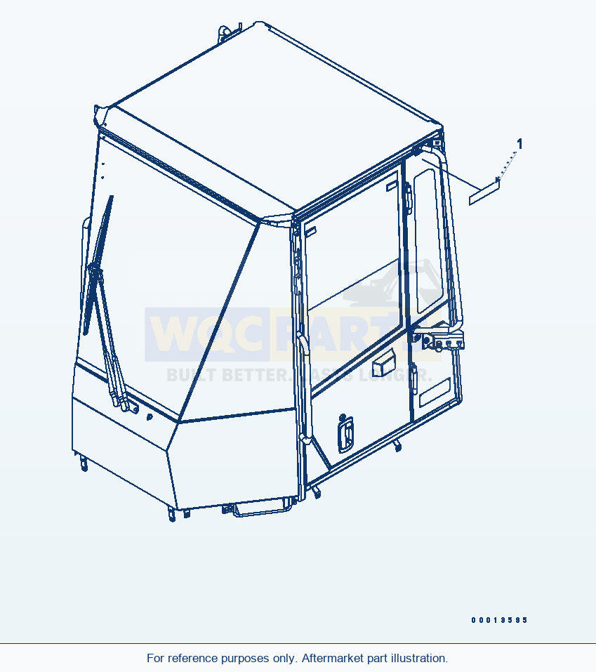 Komatsu WA200-5 Rops Cab (Mark) (Except Japan) parts diagram