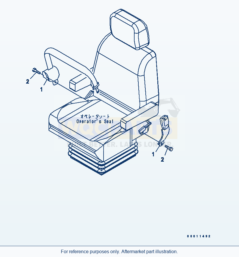 Komatsu WA200-5 Seat Belt (50 mm) (Kab) parts diagram