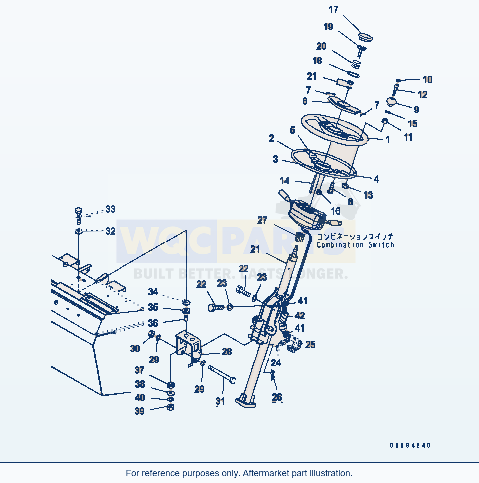 Komatsu WA200-5 Steering Wheel (Column And Orbitrol)(#65267-) parts diagram