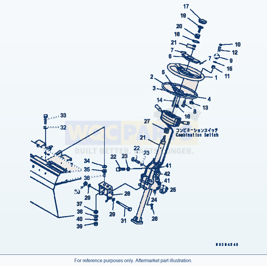 Komatsu WA200-5 Steering Wheel (Column And Orbitrol) (#B10702-) parts diagram