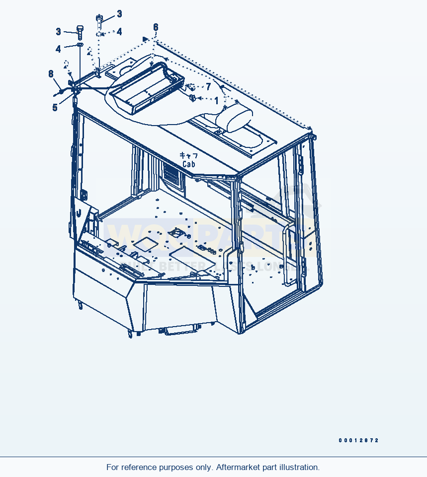 Komatsu WA200-5 Warning Lamp Switch (Xenon Sepc.) parts diagram