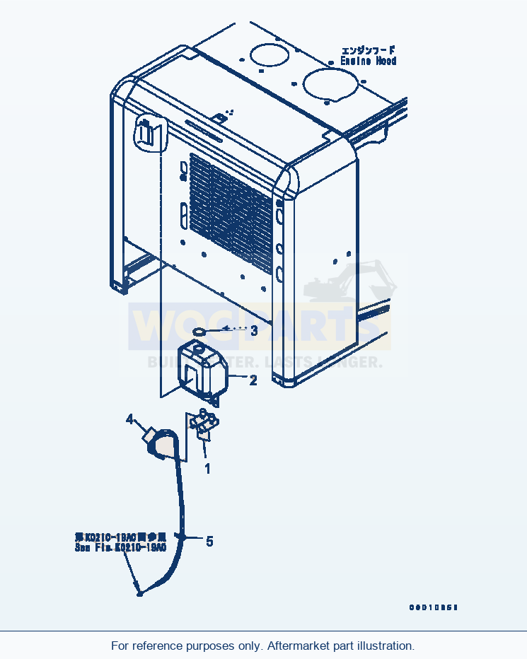 Komatsu WA200-5 Window Washer Serial B10001-UP parts diagram