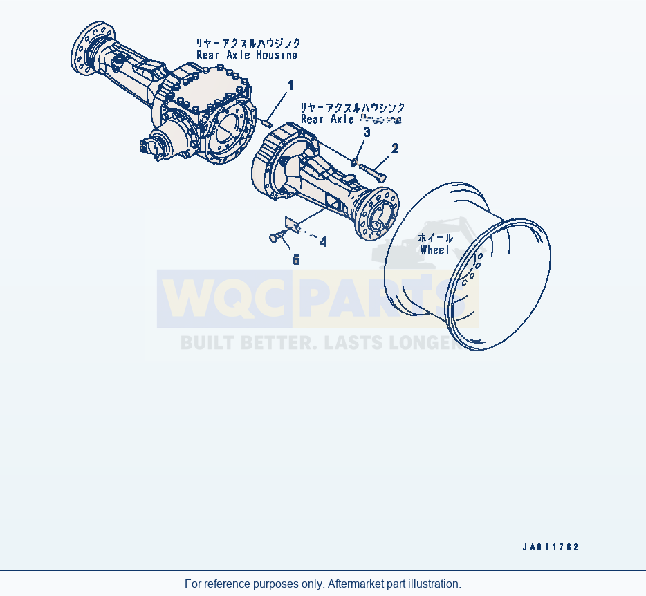 Komatsu WA200-5 Rear Axle (Mounting Parts) parts diagram