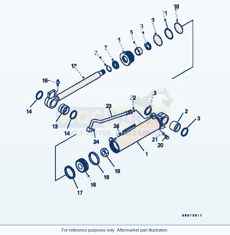 Komatsu WA200-5 Bucket Cylinder (Inner Parts) (#B10001-B10653) parts diagram