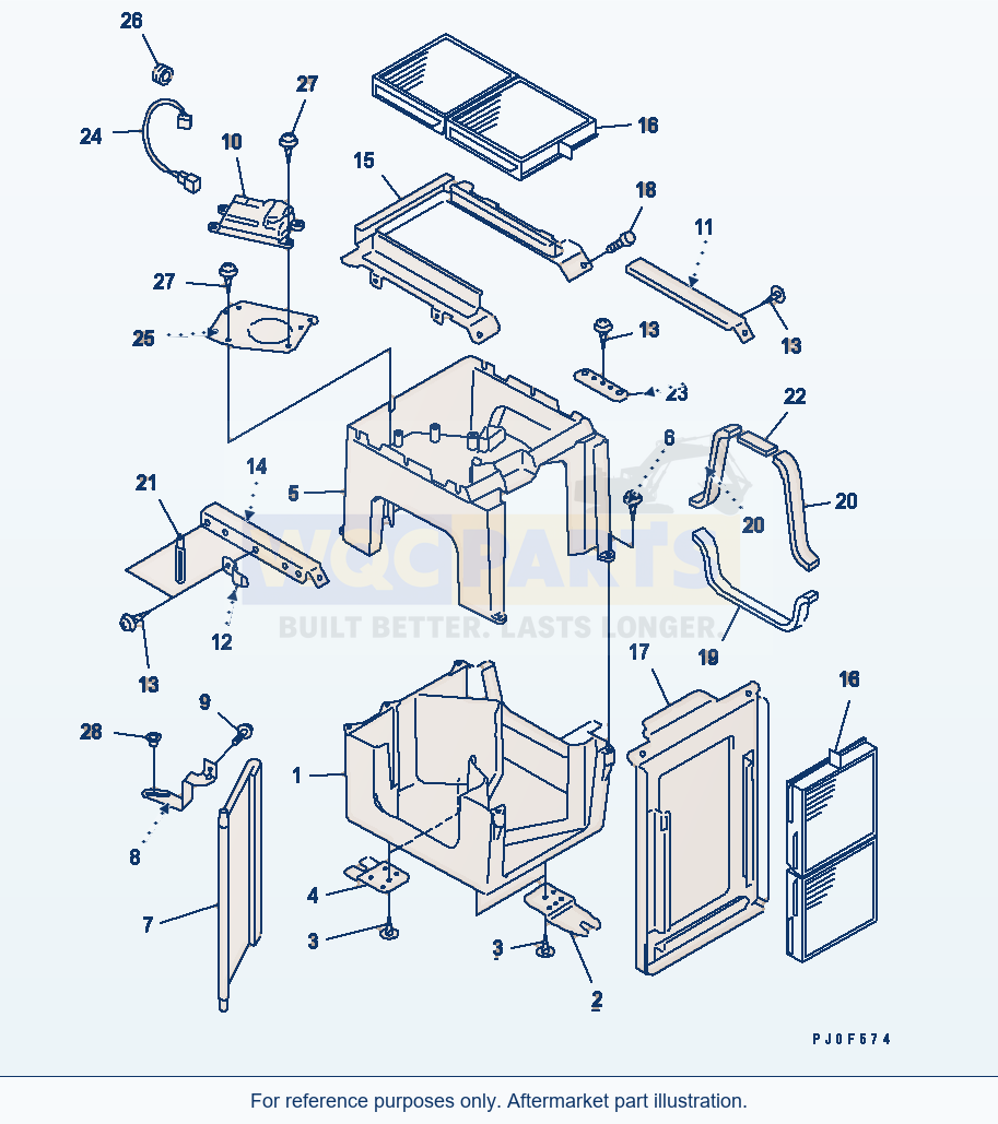 Komatsu WA200-5 Damper (Inner Parts) Serial 65001-UP parts diagram