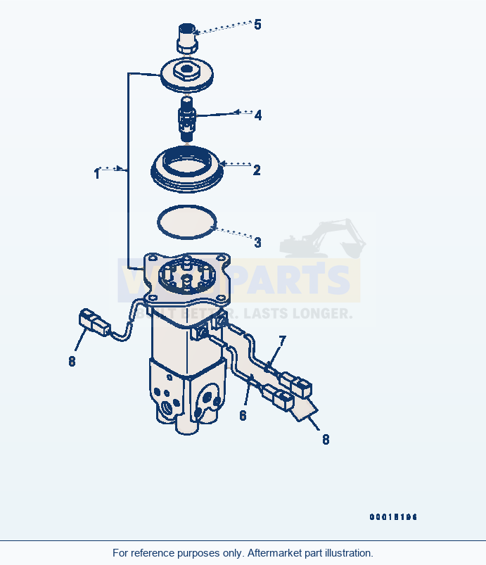 Komatsu WA200-5 Ppc Valve (For Mono Lever) Serial B10001-UP parts diagram