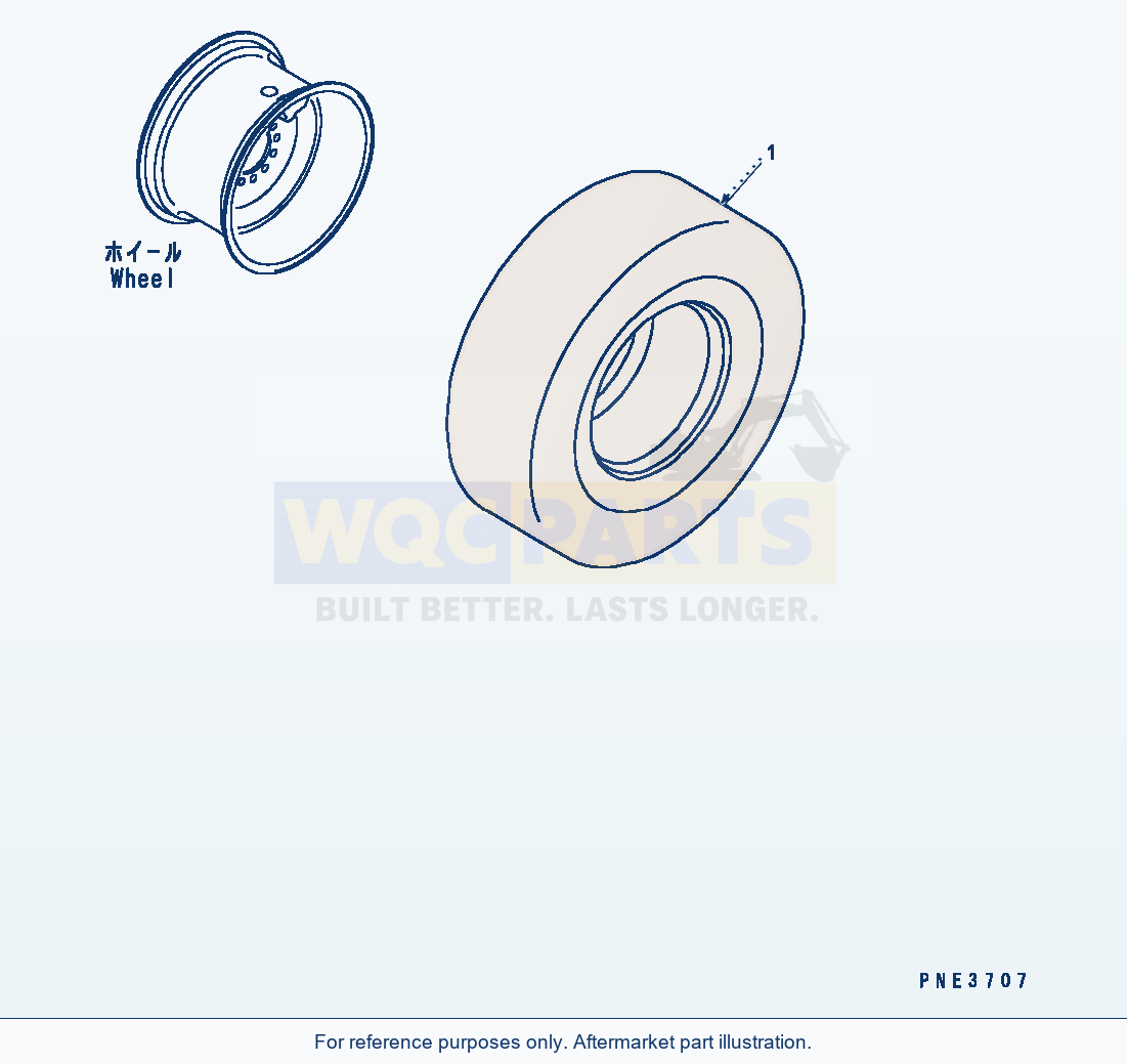 Komatsu WA200-5 Tire (20.5-R25-L2, Michelin) parts diagram