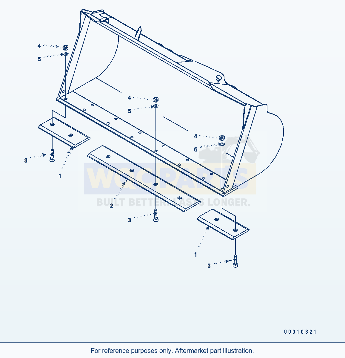 Komatsu WA200-5 Bolt On Cutting Edge Serial H50001 - UP parts diagram