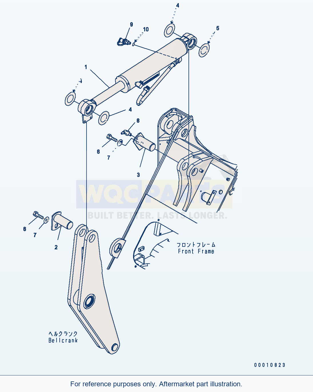 Komatsu WA200-5 Bucket Cylinder Serial H50001 - UP parts diagram