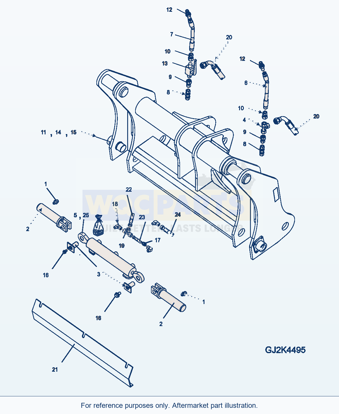 Komatsu WA200-5 Quick Coupler (Inner Parts) parts diagram
