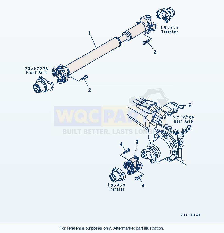 Komatsu WA200-5 Drive Shaft Serial 65001-UP parts diagram