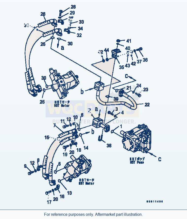 Komatsu WA200-5 Hst Oil Line (Main Line) Serial B10001-UP parts diagram