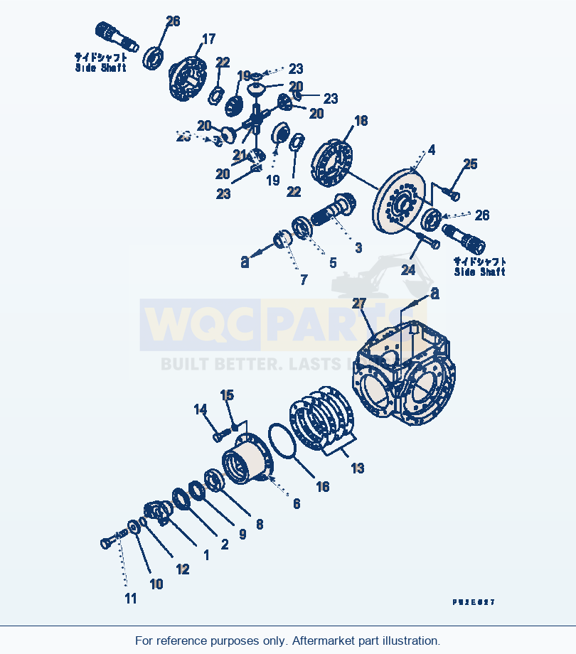 Komatsu WA200-5 Rear Axle (Differential) Serial B10001-UP parts diagram