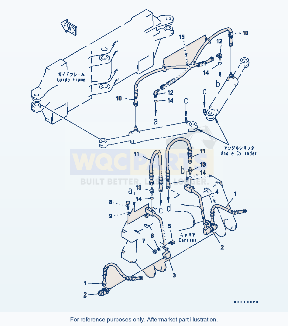 Komatsu WA200-5 Blade (Angle Cylinder Line) (S.P.A.P.) parts diagram