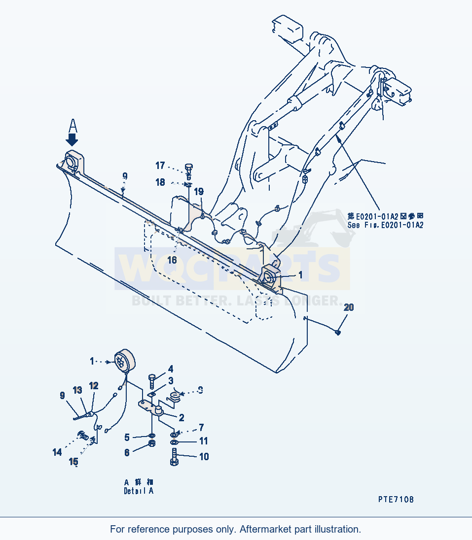 Komatsu WA200-5 Blade (Vehicle Inspection Parts) (S.P.A.P.) parts diagram