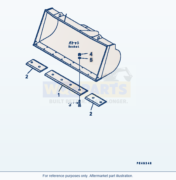 Komatsu WA200-5 Bolt On Cutting Edge Serial B10001-UP parts diagram