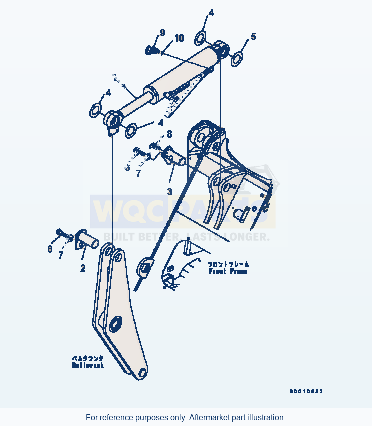 Komatsu WA200-5 Bucket Cylinder Serial B10001-UP parts diagram