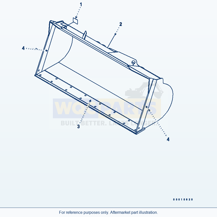 Komatsu WA200-5 Bucket Serial 65001-UP parts diagram
