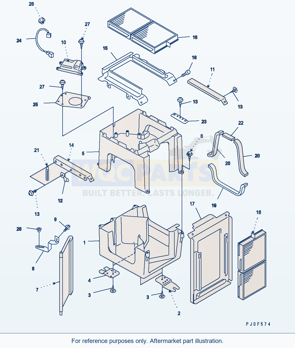 Komatsu WA200-5 Damper (Inner Parts) Serial H50001 - UP parts diagram