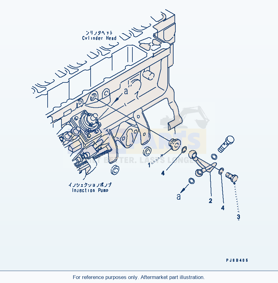 Komatsu WA200-5L Air Fuel Control Piping parts diagram