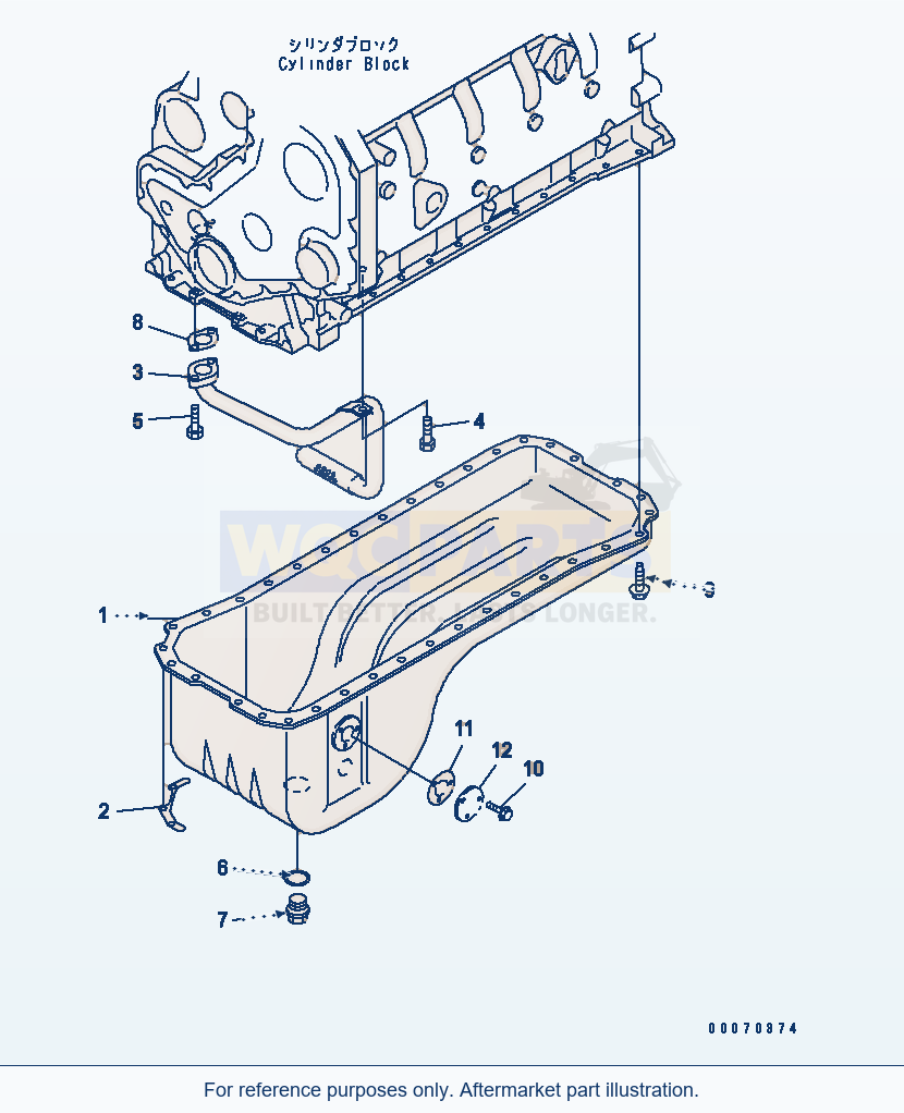 Komatsu WA200-5L Oil Pan parts diagram