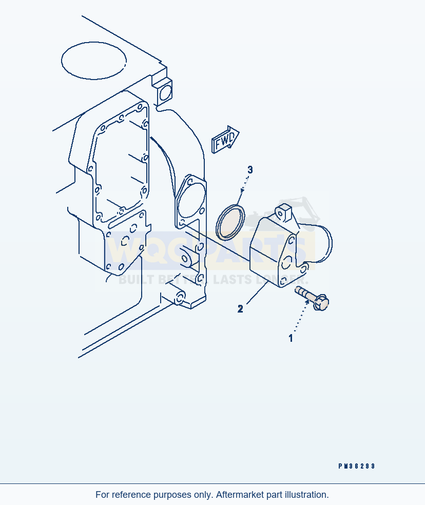 Komatsu WA200-5L Water Inlet Connection parts diagram