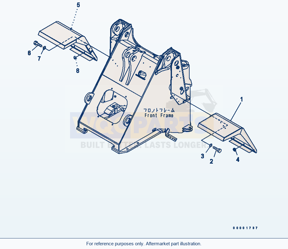 Komatsu WA200-5L Front Fender parts diagram